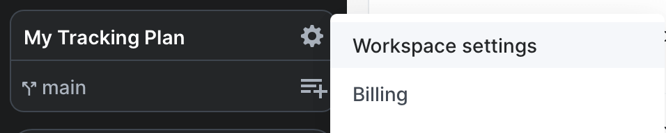 Workspace settings